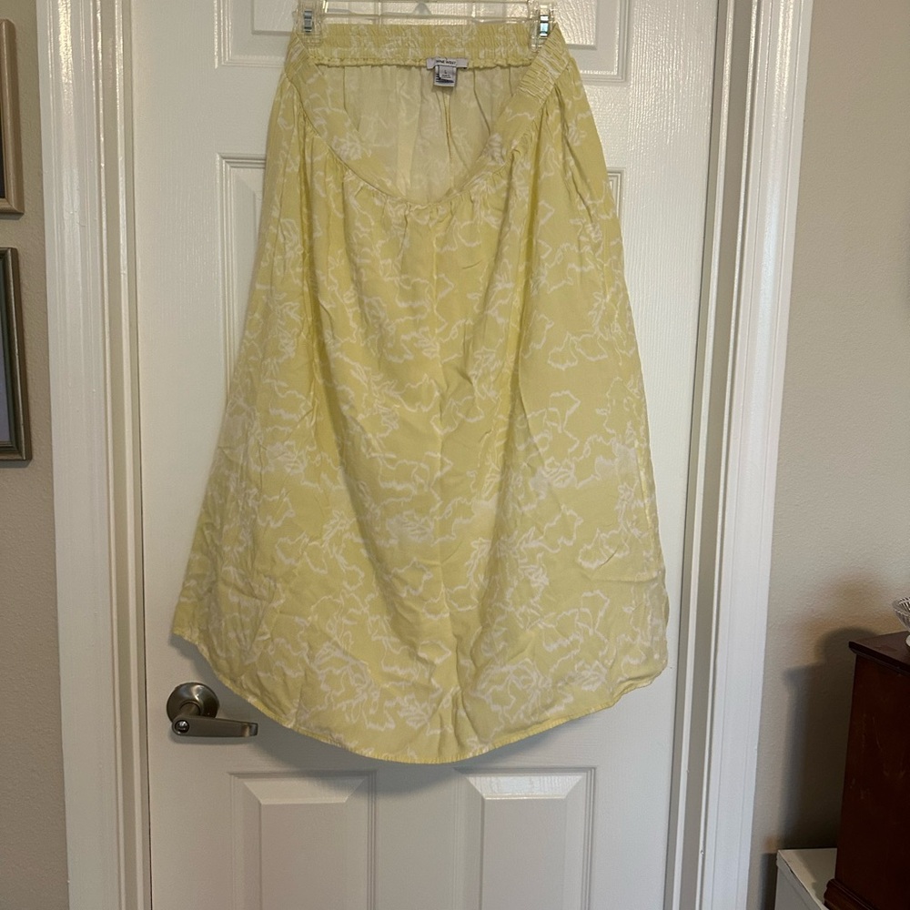 Nine West Yellow A-Line Skirt